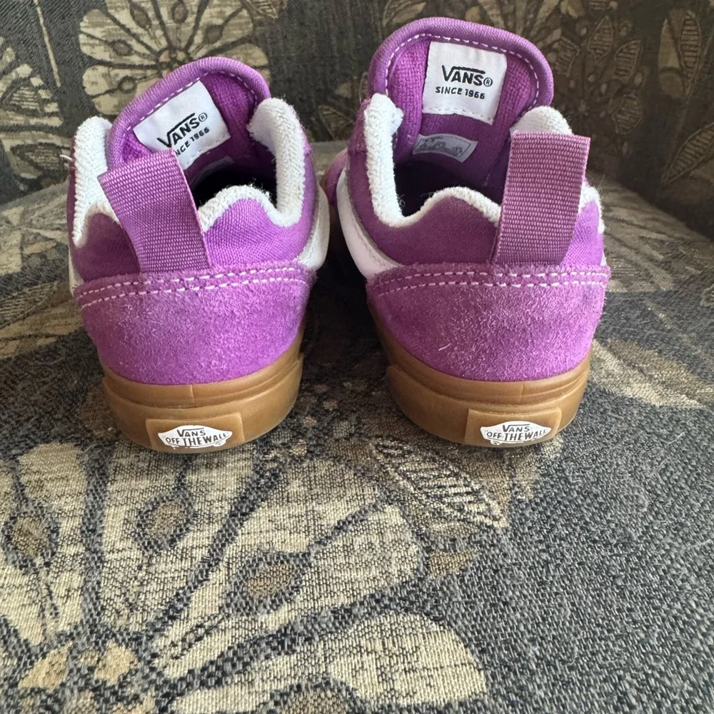 Vans Kids Purple and White Low-Top Sneakers